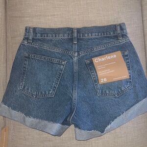 Reformation Charlene High Rise Cuffed Jean Shorts